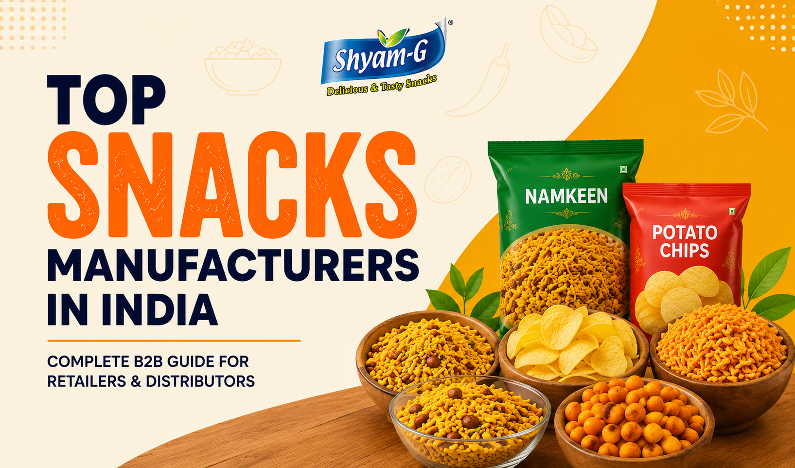 Top Snacks Manufacturers in India: Your Complete B2B Guide — Shyam-G snacks blog India