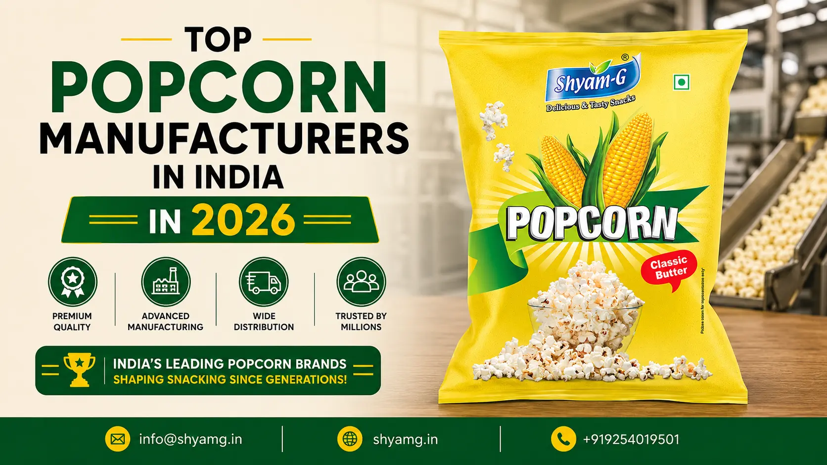Top Popcorn Manufacturers in India 2026