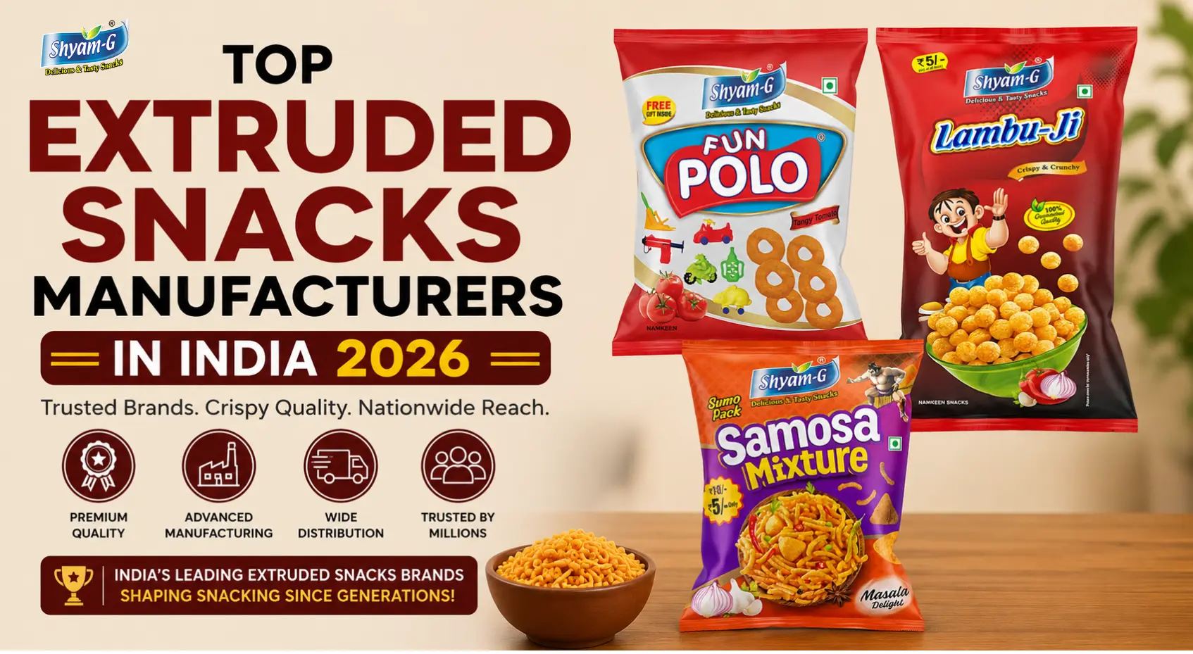 Top Extruded Snacks Manufacturers in India 2026